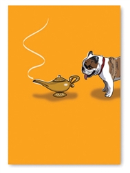 Birthday: Bulldog Magic Lamp