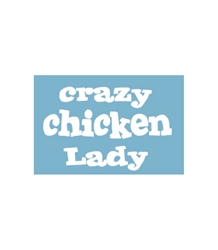 Car Window Decals - Crazy Chicken Lady