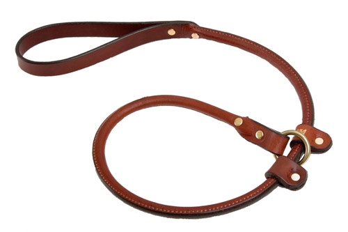 Rolled Slip Lead - Chestnut - 3/4"