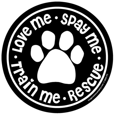 Train Me - Love Me - Spay Me - Rescue - Black