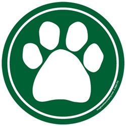 Circle Paw Magnet - Green