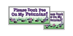 Yard Sign - 8" x 9" - Petunias - White
