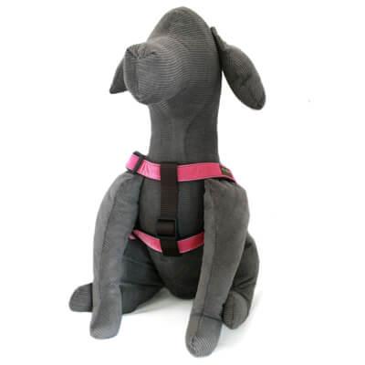 Zoe Pink Velvet Step-In Dog Harness
