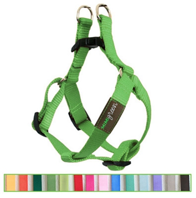 Sage Green Solid Nylon Webbing Dog Harness