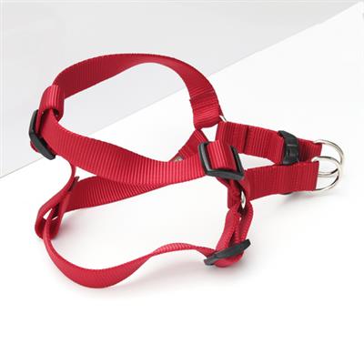 Fire Hydrant Red Solid Nylon Webbing Dog Harness