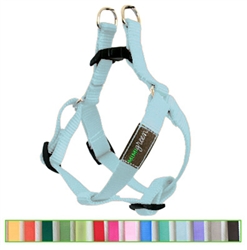 Dolphin Blue Solid Nylon Webbing Dog Harness