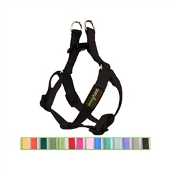 Black Solid Nylon Webbing Dog Harness