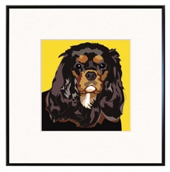 Framed Print: Cavalier - Black & Brown