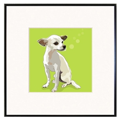 Framed Print: Chihuahua White