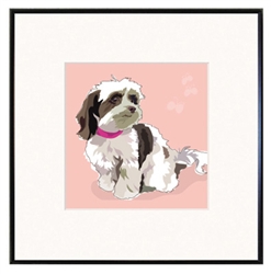 Framed Print: Havanese - Brown & White