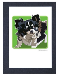 Chihuahua, Long Hair - Grrreen Boxed Note Cards