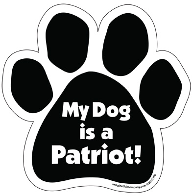 My Dog is a Patriot Paw Shaped Magnets