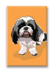 Shih Tzu, Black spots - Fridge Magnet