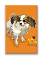 Papillon, Brown spot - Fridge Magnet