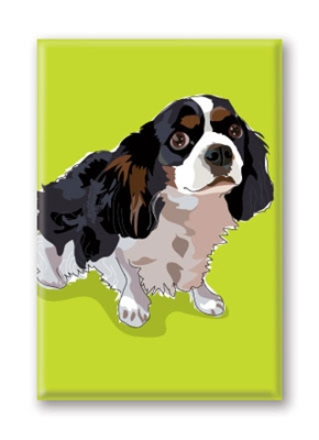Cavalier, Tricolor - Fridge Magnet