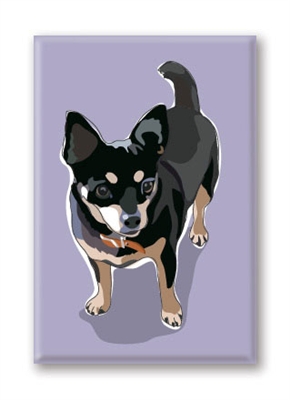 Chihuahua, Black - Fridge Magnet