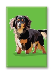 Dachshund Long Hair - Fridge Magnet