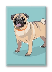Pug Stand - Fridge Magnet