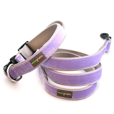 'Violet' Velvet Collars & Leashes