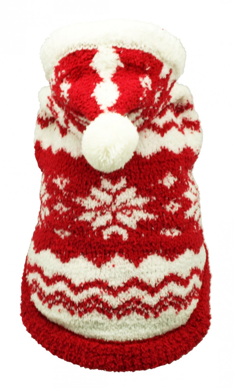 Red Super Soft Snowflake Hoodie