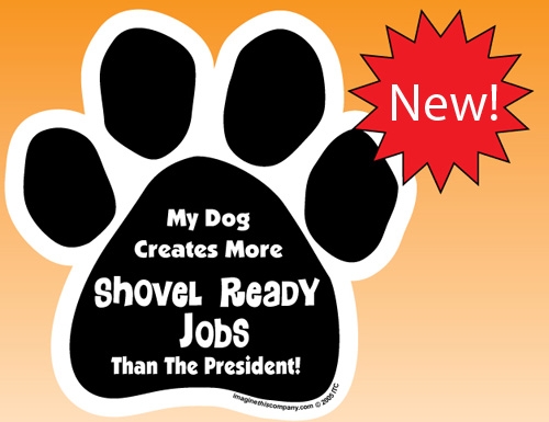 Shovel Ready Paw Shaped Magnets