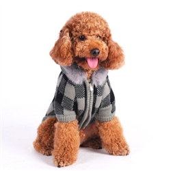 Lux Checker Sweater Coat