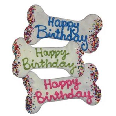 Birthday Bone 6" 81903 Hand Decorated Molasses