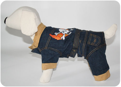 Stonewash Denim Leather Set