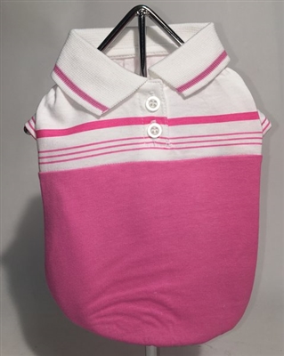 Pink Stripe Polo Shirt