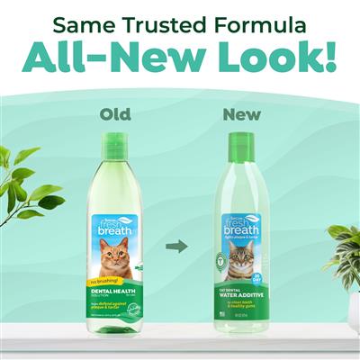 TropiClean Fresh Breath Dental Water Additive for Cats, 16oz