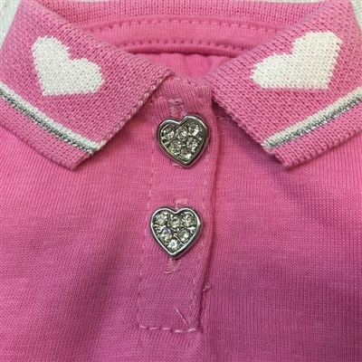 Hot Pink Heart Polo
