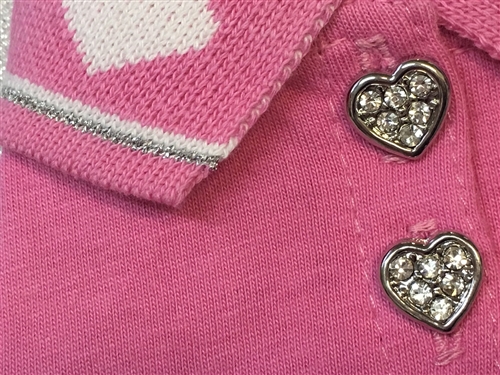 Hot Pink Heart Polo