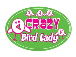 Crazy Bird Lady Oval