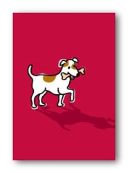 Jack Russell & Bone - Fridge Magnet