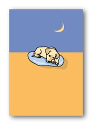 Lab Puppy & Crescent - Fridge Magnet