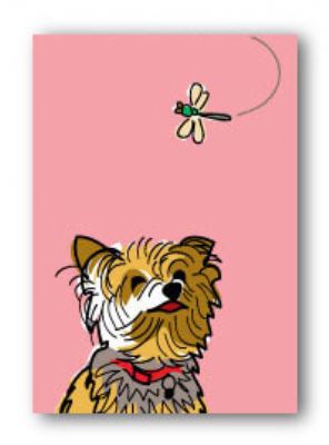 Yorkie & Dragonfly - Fridge Magnet