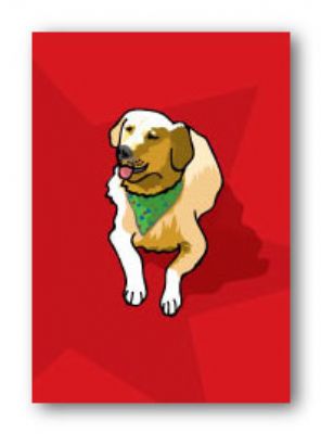 Golden with Banana - Fridge Magnet