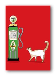 Cat & Gas Pump - Fridge Magnet