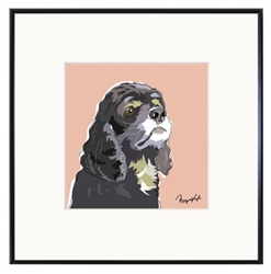 Framed Print: Cocker Spaniel, Black