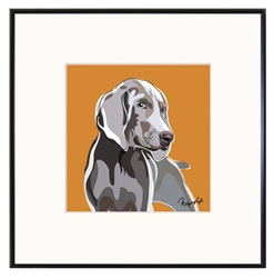 Framed Print: Weimeraner