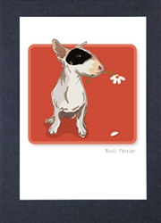 Bull Terrier W/ Daisy - Grrreen Boxed Note Cards
