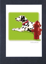 Dalmatian W/ Firehydrant - Grrreen Boxed Note Cards