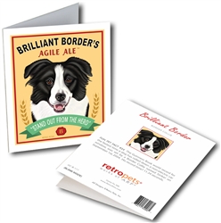 Border Collie - Brilliant Border GREETING CARD - 3 Cards
