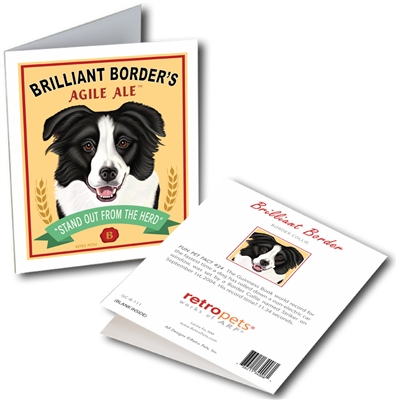 Border Collie - Brilliant Border GREETING CARD - 3 Cards