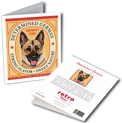 German Shepherd - Determined German GREETING CARDS - 3 Cards