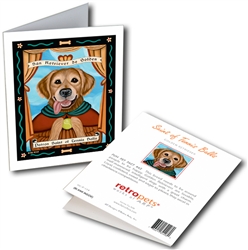 Patron Saint of Tennis Balls (Golden Retriever) GREETING CARD
