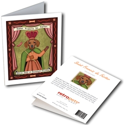 Saint Francis de Furter (Dachshund) GREETING CARD - Patron Saint of Dachshund Devotion
