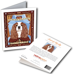 San King Charles Spaniel de Cavalier GREETING CARD - Patron Saint of Royalty