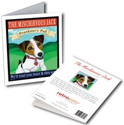 Jack Russell Terrier - Mischievous Jack Tavern GREETING CARDS - 3 Cards