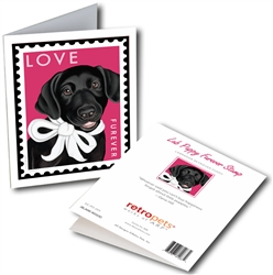 Labrador - Lab Love GREETING CARD Faux "Furever" Stamp